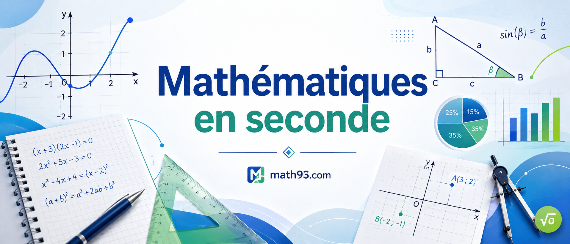 Mathématiques en Seconde : Cours, Exercices Corrigés,  Programmes et DS